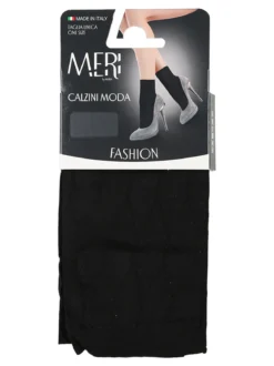 Meri Calzini moda donna a rombi - nero