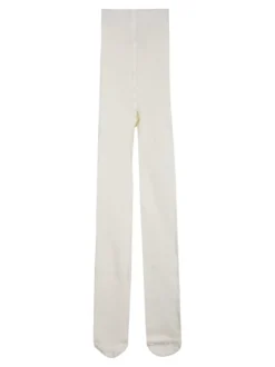 Meritex Collant da bambina in maglia caldo cotone - panna