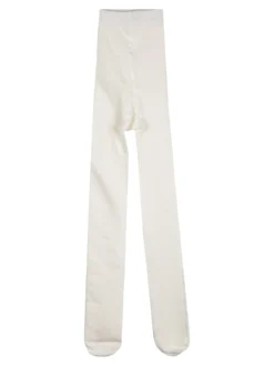 Meritex Collant da bambina in maglia caldo cotone - panna