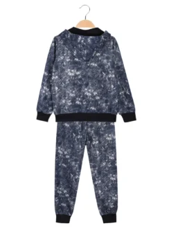 Mg Fashion Studio Completo 3 pezzi da bambino con cappuccio e zip - blu