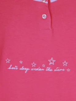 Milk And Honey Pigiama lungo in cotone con stelle