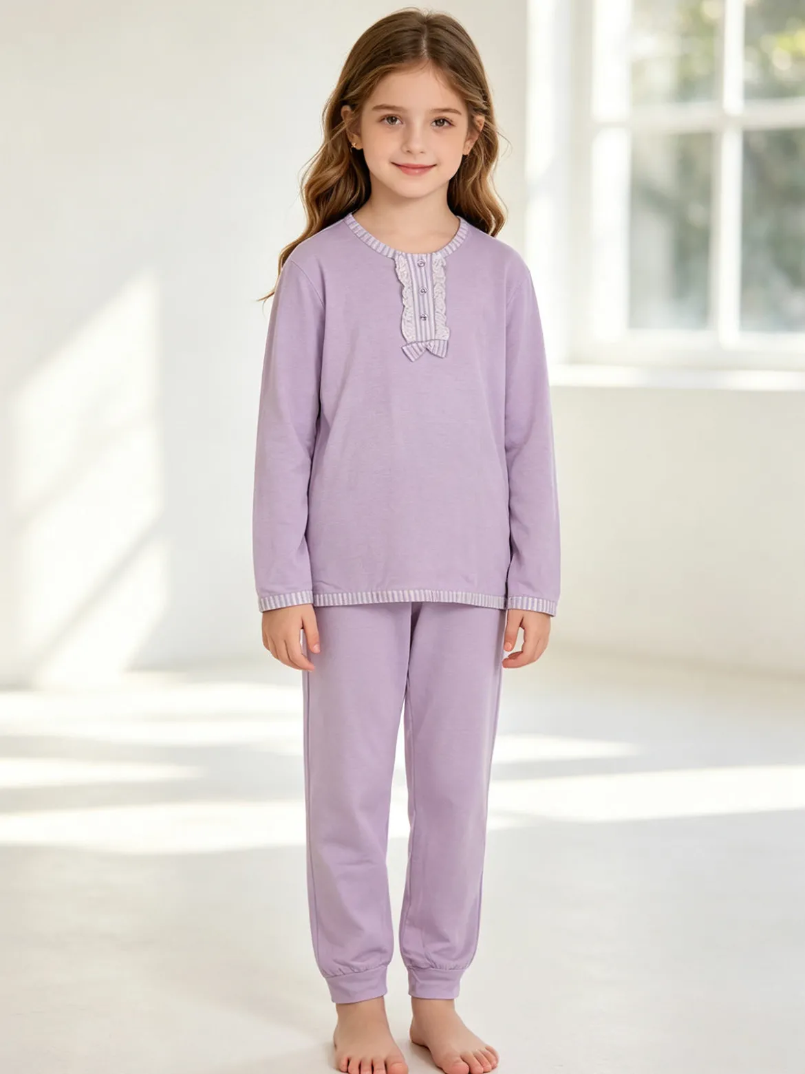 Milk And Honey Pigiama serafino in cotone