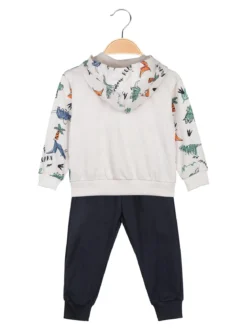 Milk Pub Completo da neonato 3 pezzi con cappuccio e zip