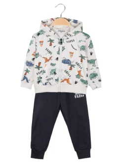Milk Pub Completo da neonato 3 pezzi con cappuccio e zip