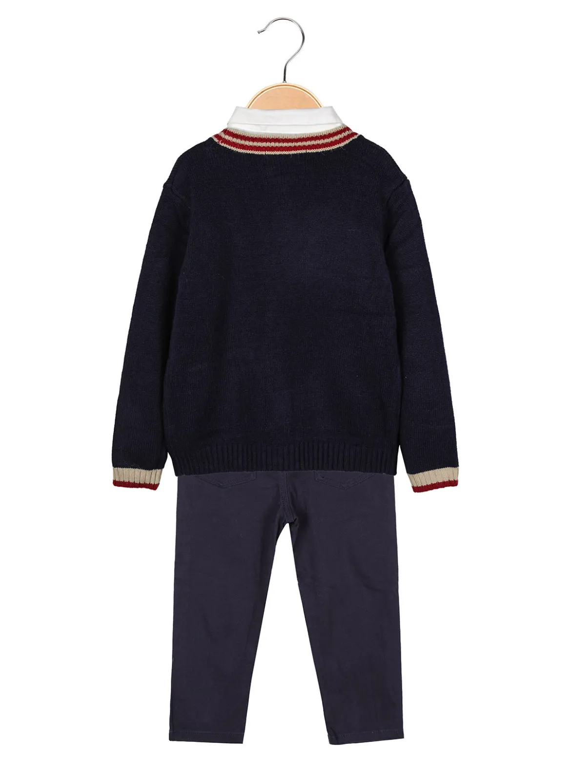 Milk Pub Completo 3 pezzi da bambino con gilet e camicia - blu scuro
