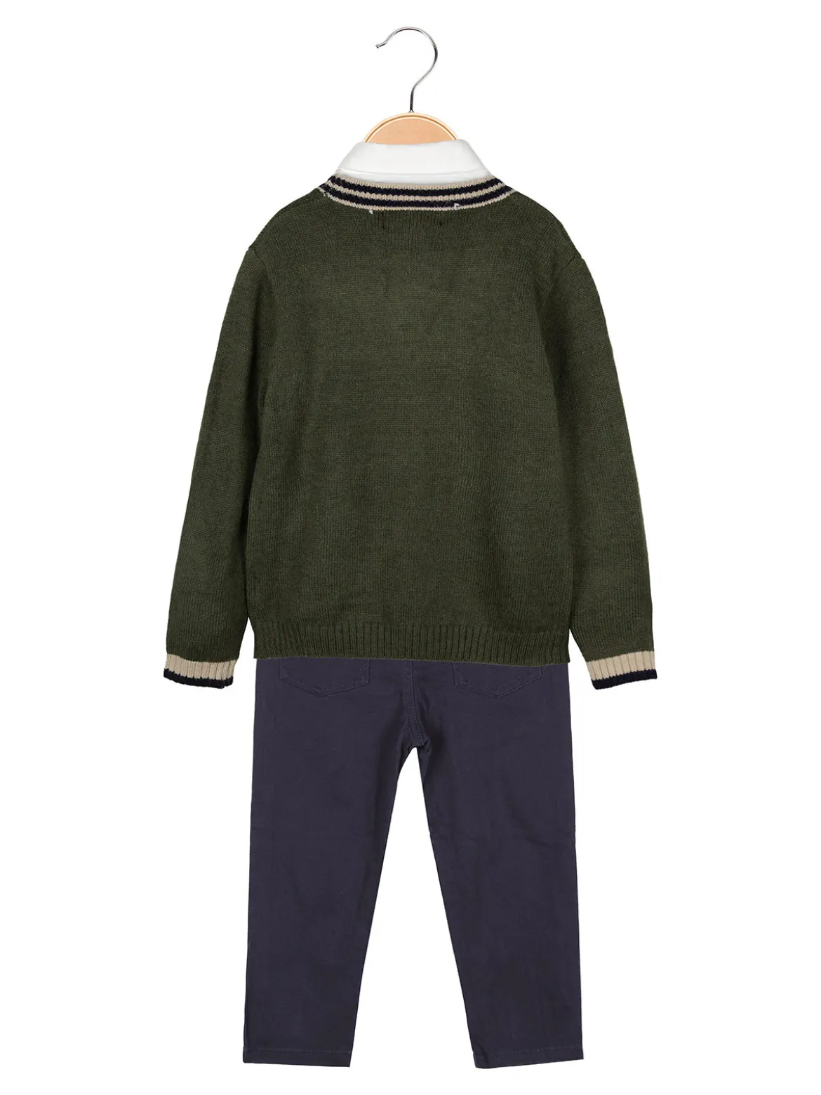 Milk Pub Completo 3 pezzi da bambino con gilet e camicia - verde