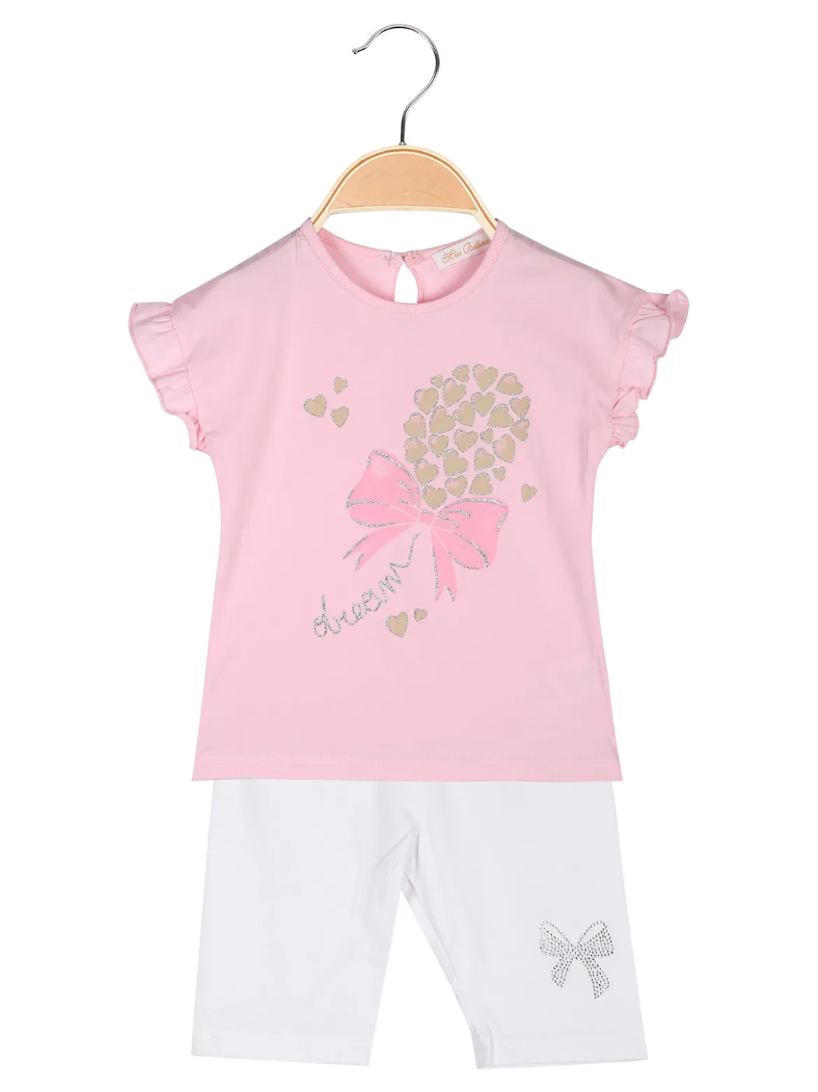Miss Bellina Completo corto da neonata con t-shirt e leggings corti