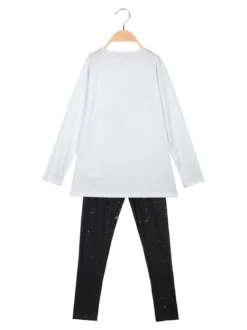 Miss Bellina Completo 2 pezzi da bambina con leggings luccicante