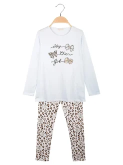 Miss Bellina Completo 2 pezzi da bambina con maglietta e leggings