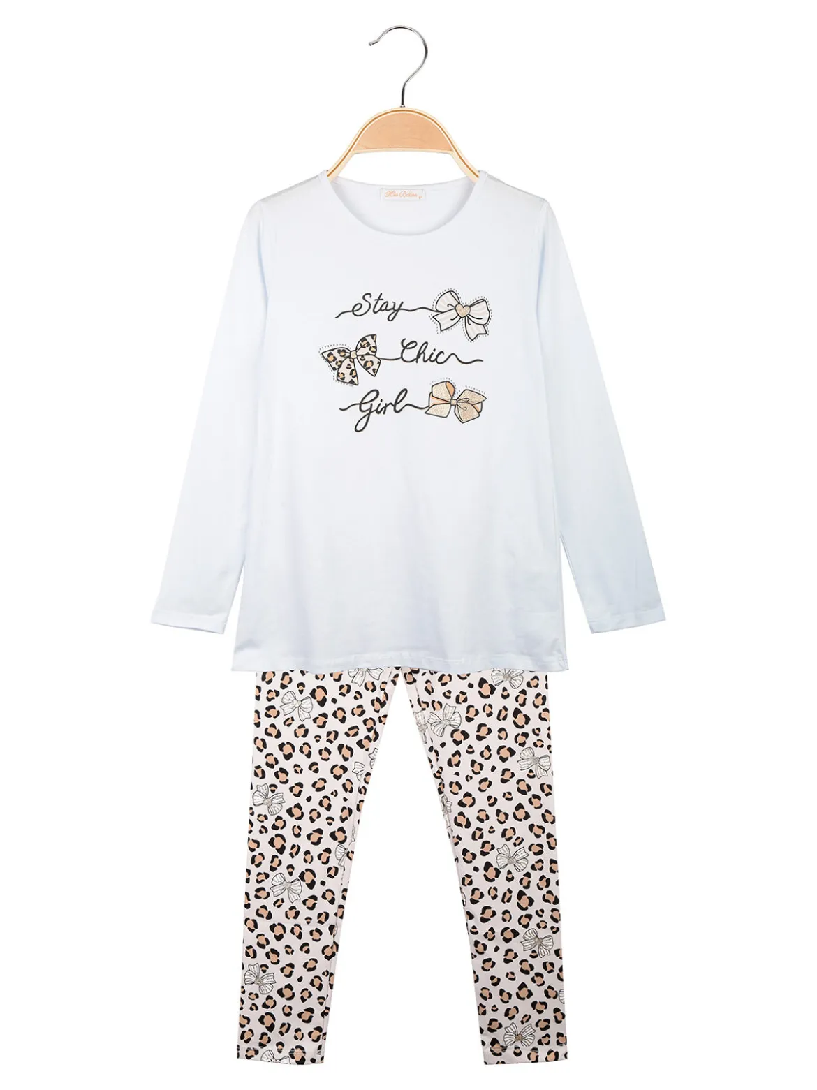 Miss Bellina Completo 2 pezzi da bambina con maglietta e leggings