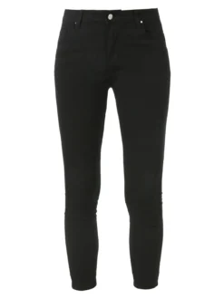 Miss Bonbon Jeans donna skinny a vita alta - nero
