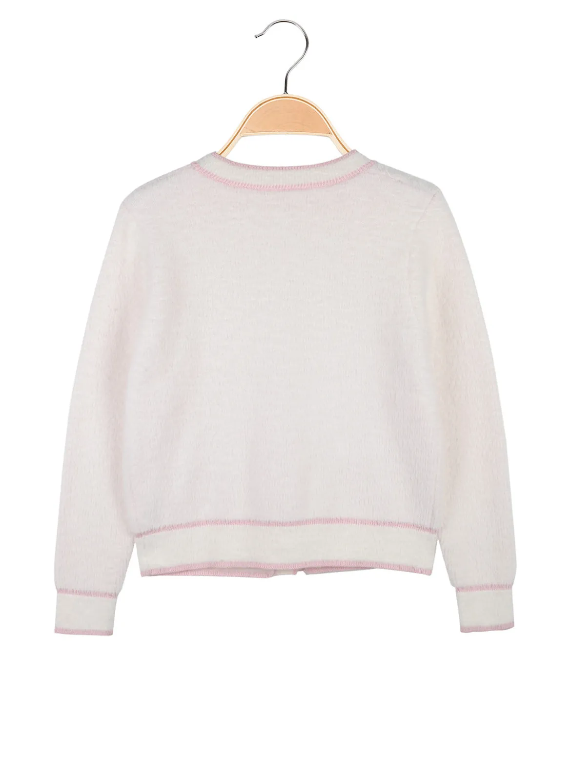 Miss Brum Cardigan da bambina in ecopelo con bottoni