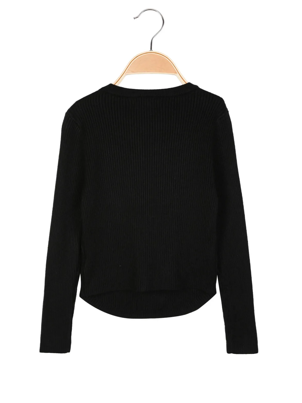 Miss Brum Pullover da bambina in maglia con girocollo di strass