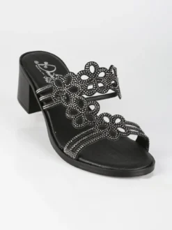 Miss Desiree Ciabatte donna con tacco e strass