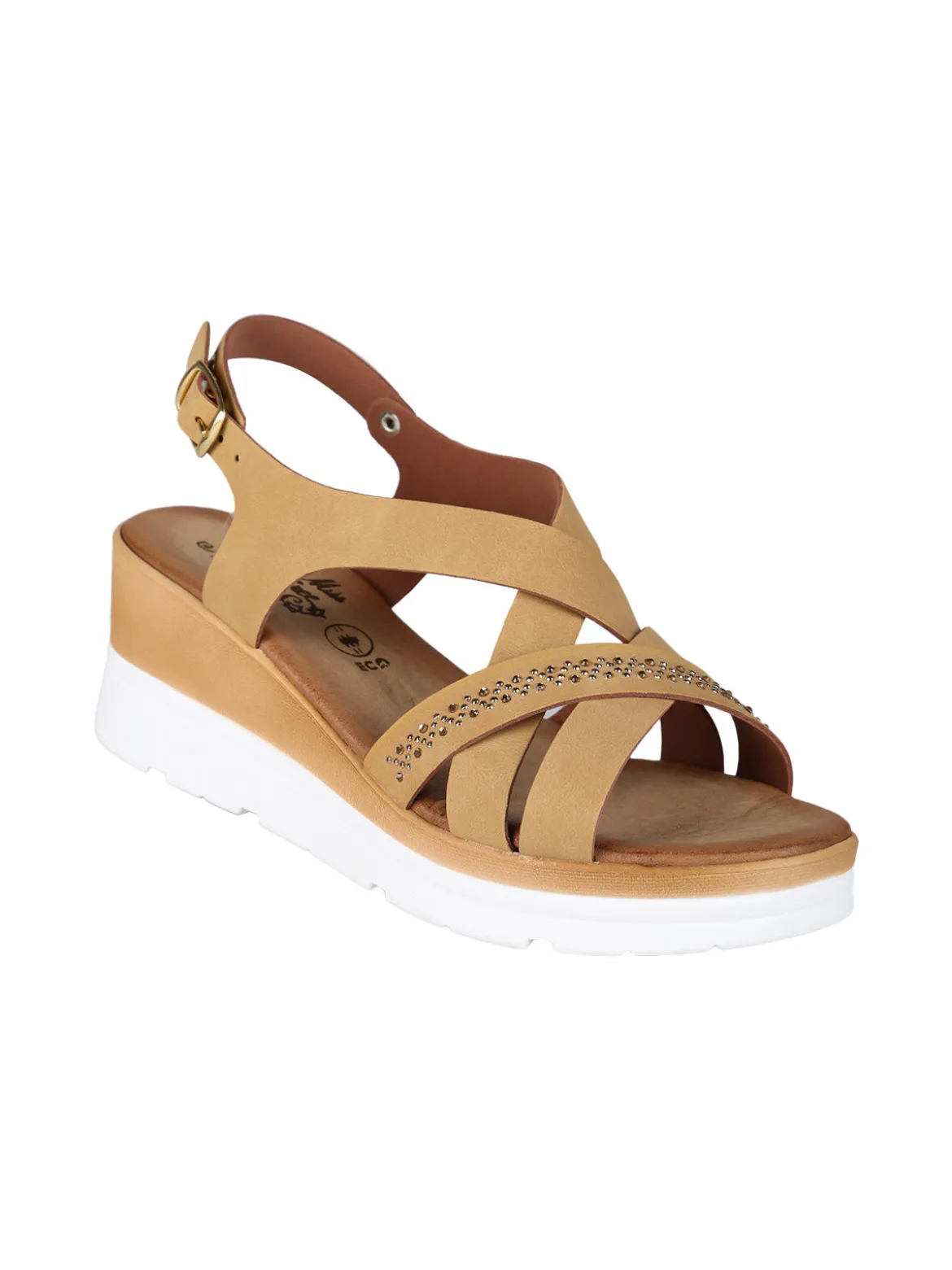 Miss Desiree Sandali donna con zeppa e strass
