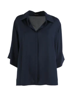 Miss E Co Camicia da donna oversize a maniche corte LINEA CURVY