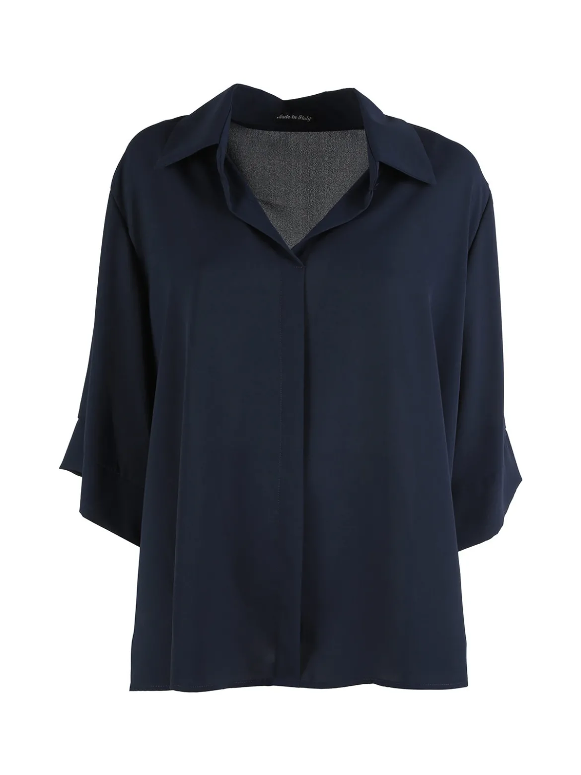 Miss E Co Camicia da donna oversize a maniche corte LINEA CURVY