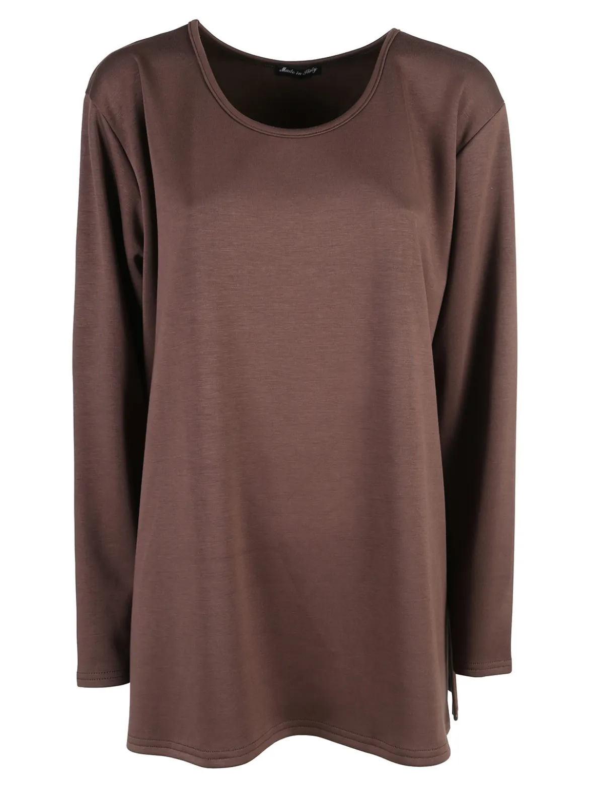 Miss E Co Maglia donna con spalline imbottite linea curvy - marrone