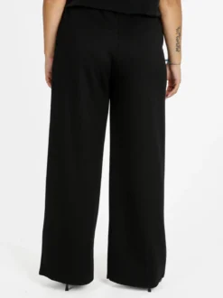 Miss E Co Pantaloni donna a gamba larga linea curvy - nero