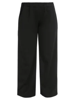 Miss E Co Pantaloni donna a gamba larga linea curvy - nero