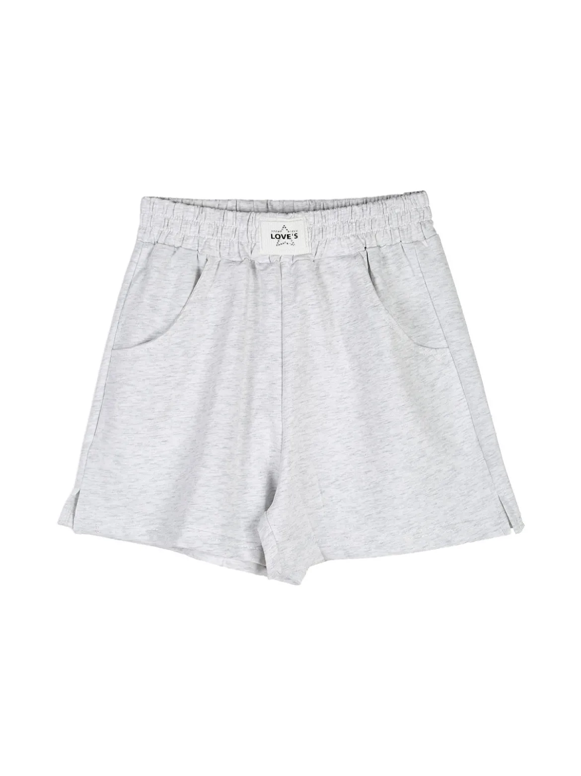 Miss Image Completo corto da ragazza con top a costine e shorts - bianco