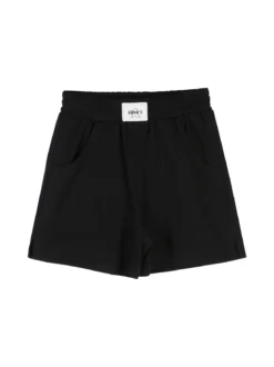 Miss Image Completo corto da ragazza con top a costine e shorts - nero