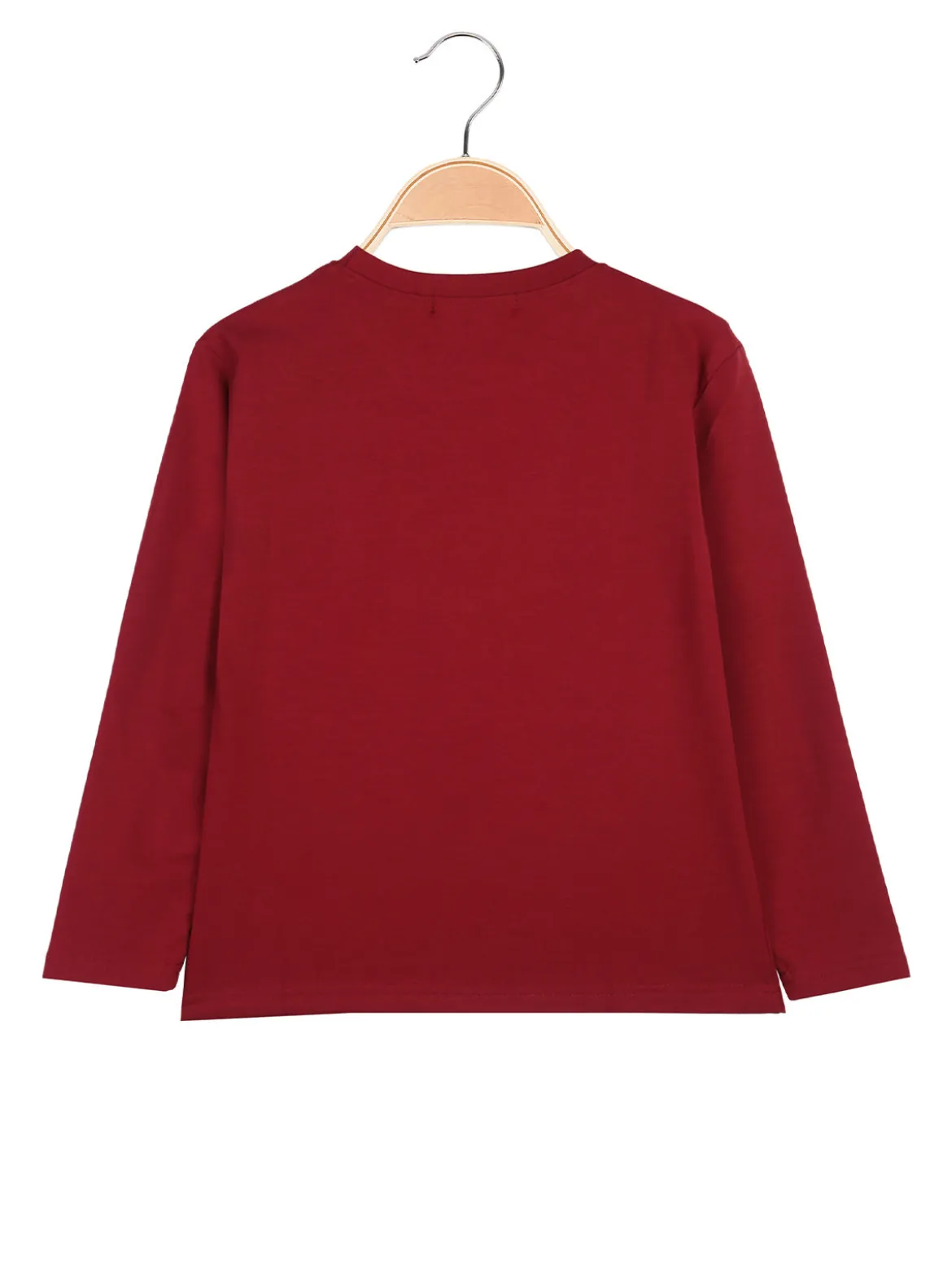 Miss Image T-shirt da bambina a maniche lunghe con stampa - bordeaux