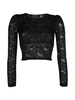Miss Kimery Top donna in pizzo a maniche lunghe