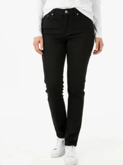 Miss Natalie Pantaloni donna jeans push-up taglie grandi - nero