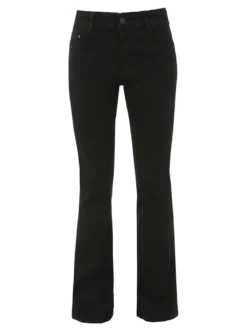 Miss Natalie Pantaloni jeans donna push-up a zampa - nero