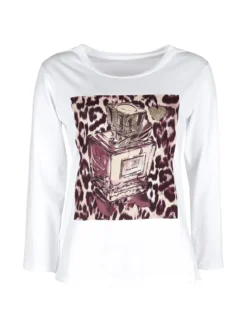 Mitica&Co. T-shirt donna a maniche lunghe in cotone
