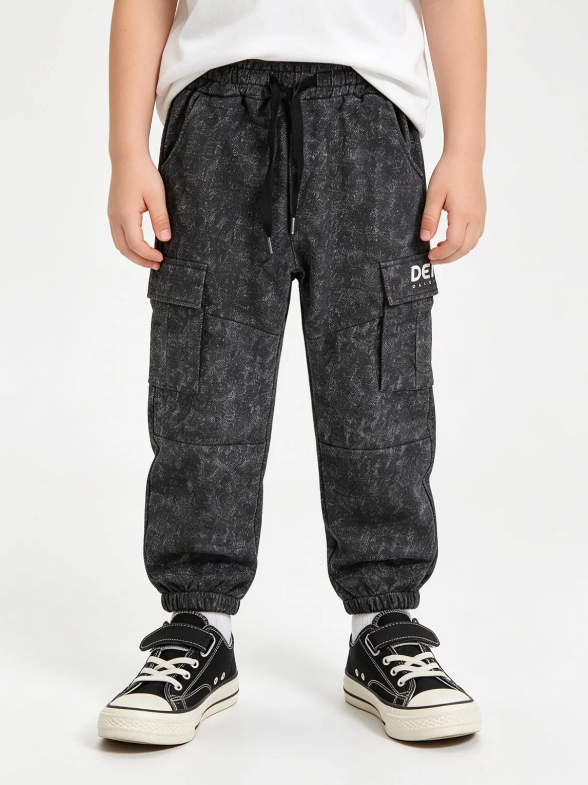 Mk Boys Pantaloni cargo da ragazzo - nero
