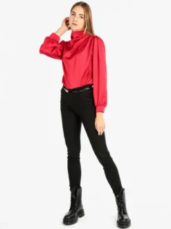 Moda Fashion Blusa in simil seta da donna
