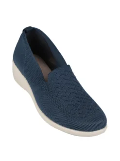 Moenia Ballerine in tessuto con zeppa