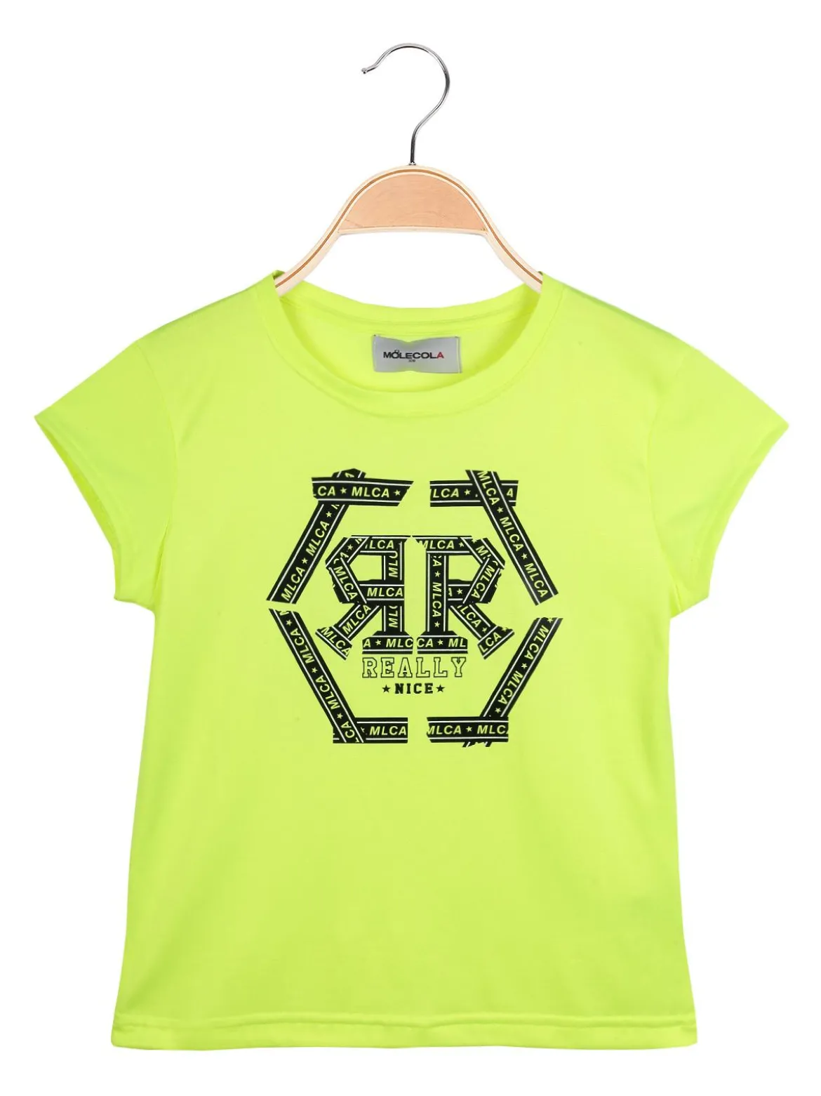 Molecola T-shirt fluo con stampa