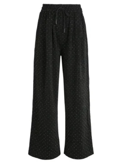 Monique Pantaloni eleganti da donna a gamba larga con strass