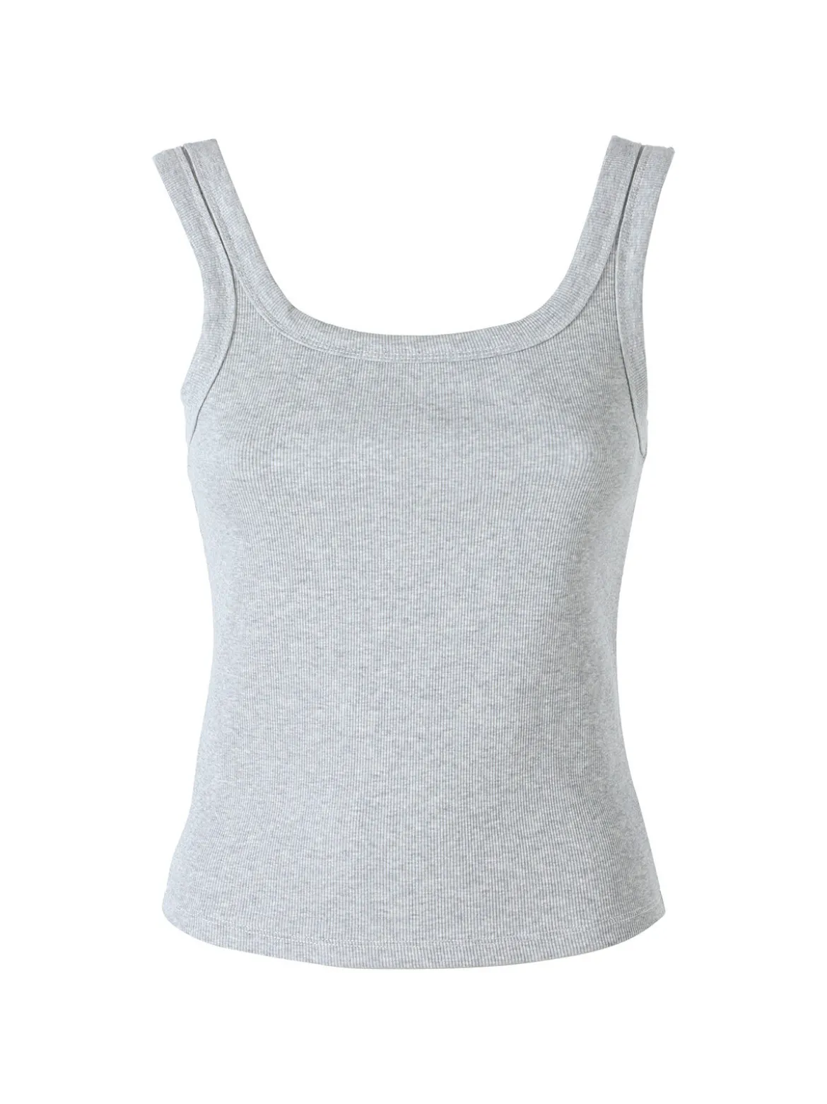 Monique Top donna girocollo a costine - grigio