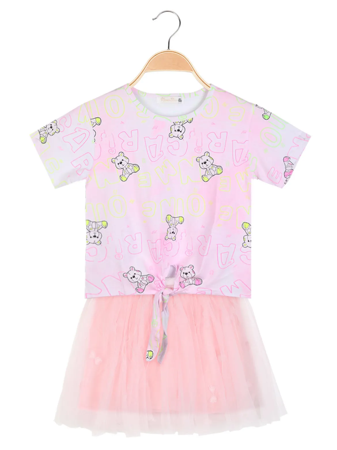 Mono Star Completo da bambina gonna in tulle + t-shirt