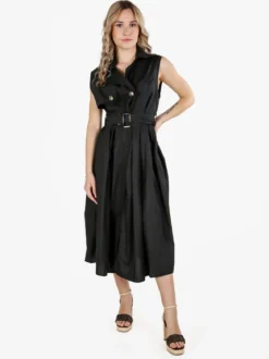 Monte Cervino Abito da donna smanicato stile trench in misto cotone