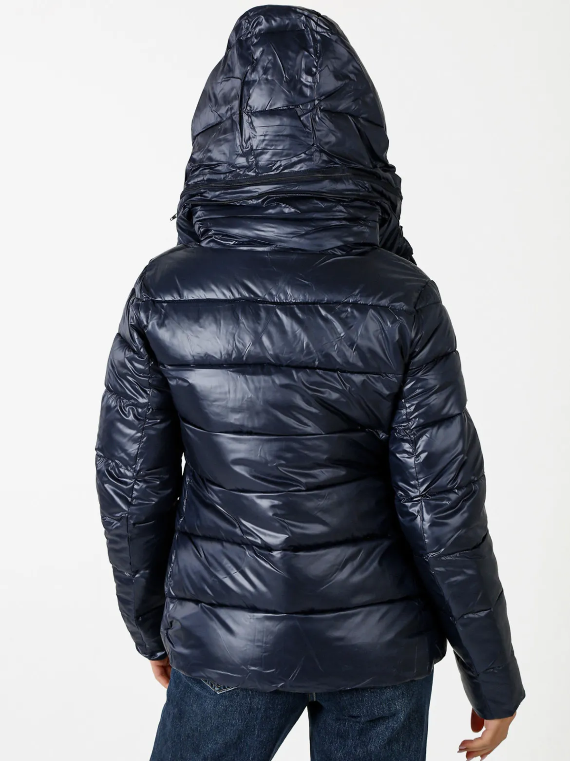 Monte Cervino Giubbotto donna con cappuccio e zip - blu scuro