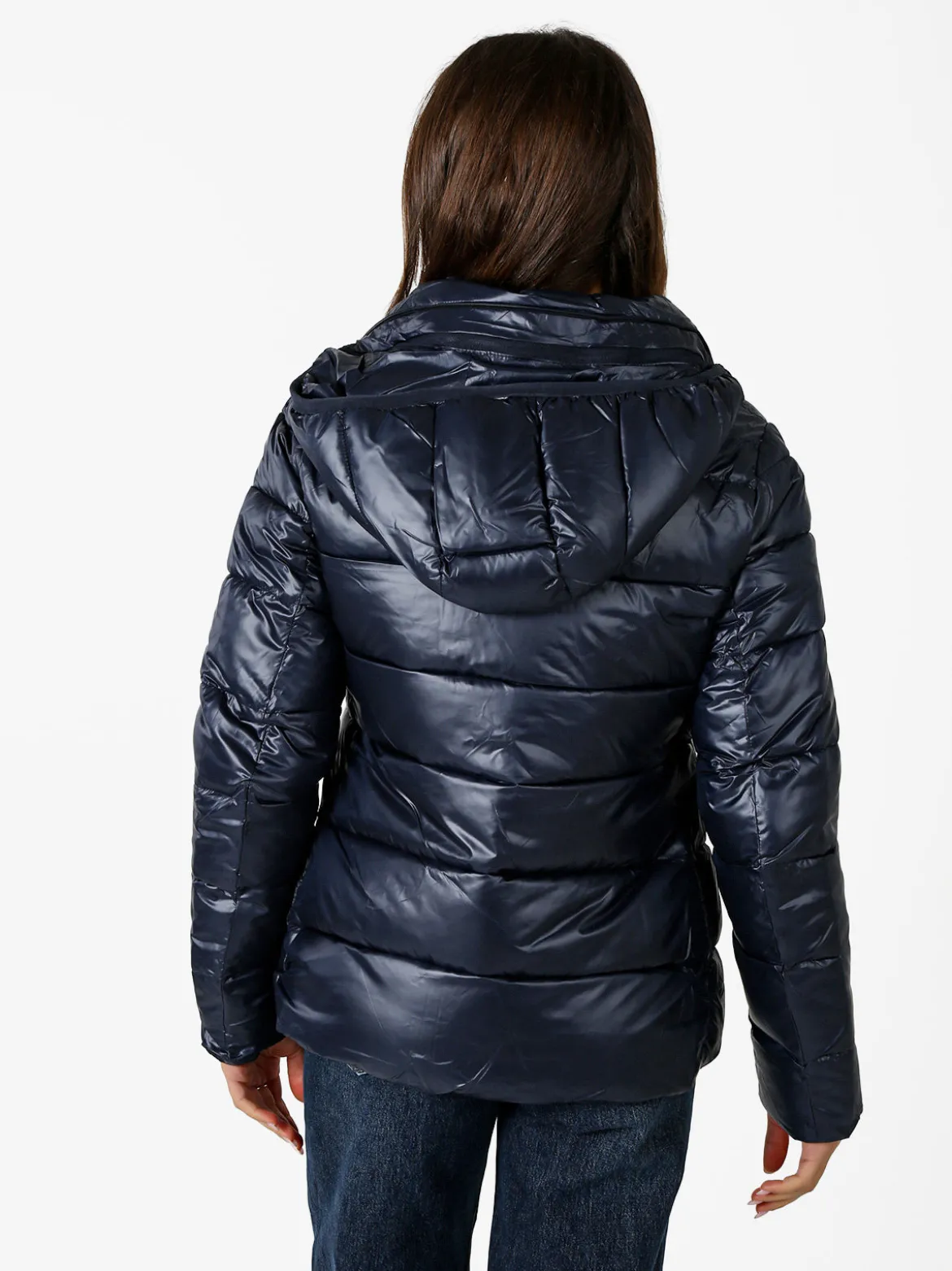 Monte Cervino Giubbotto donna con cappuccio e zip - blu scuro