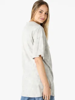 Monte Cervino Maxi t-shirt donna oversize in cotone - fango