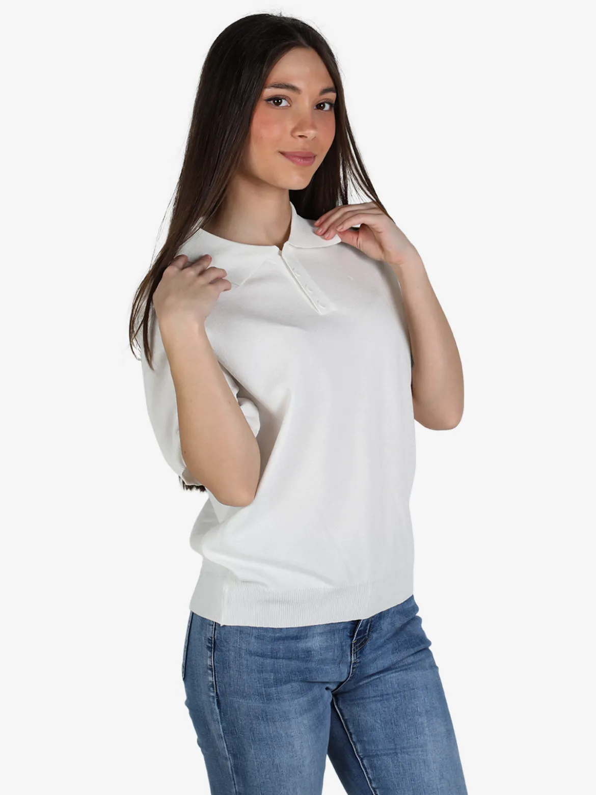 Monte Cervino Polo donna in maglia a maniche corte