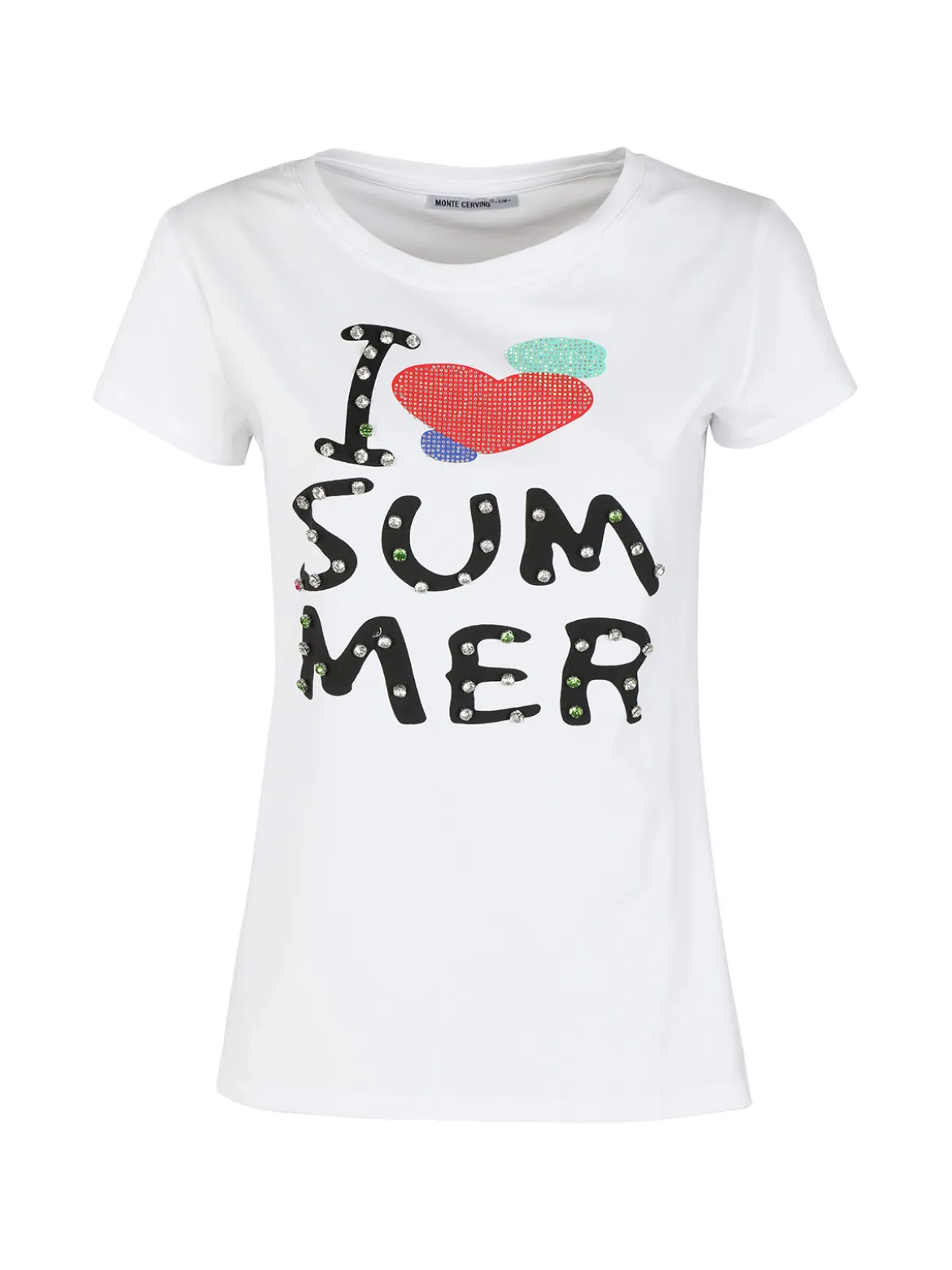 Monte Cervino T-shirt donna con stampa e strass