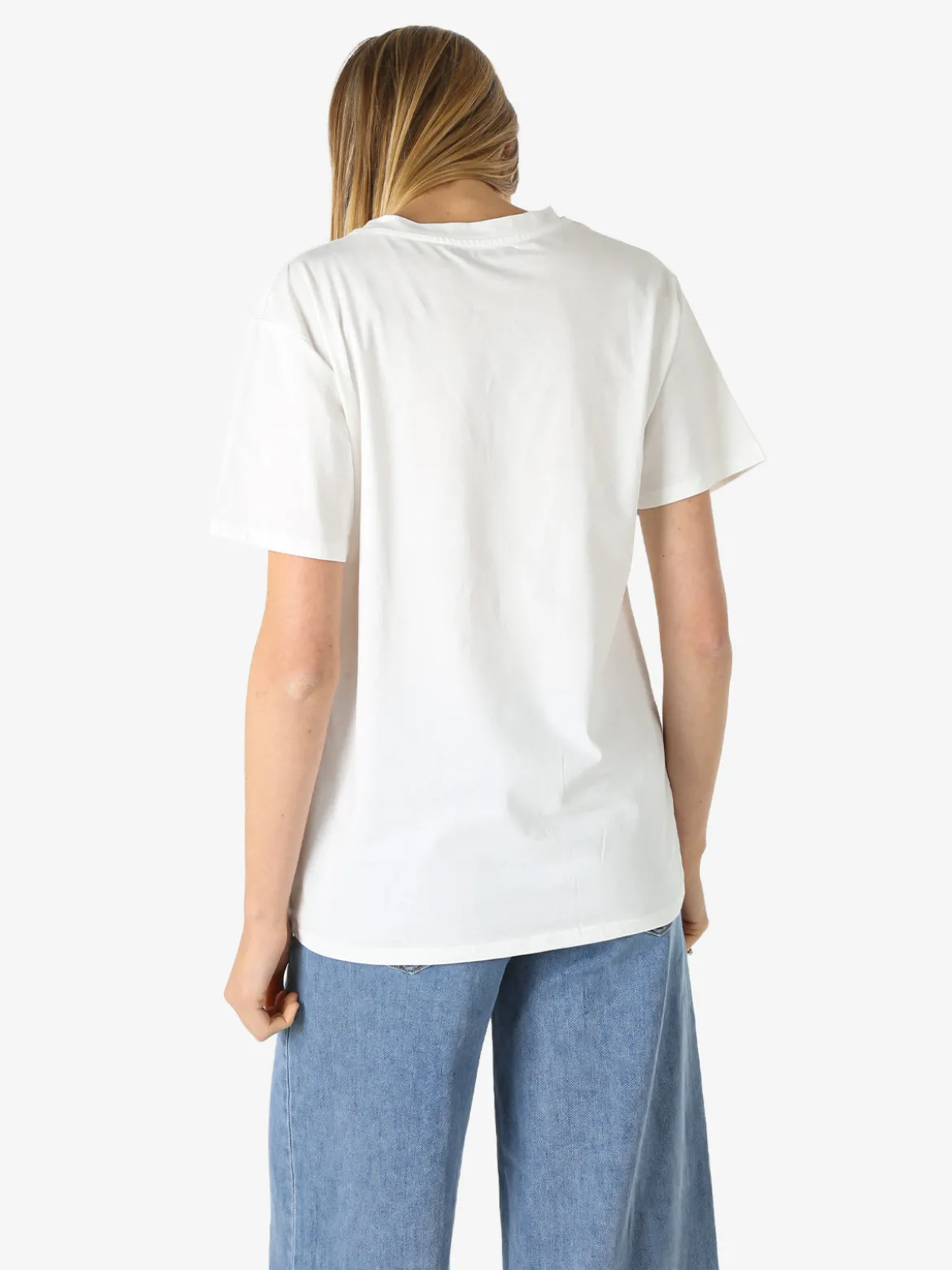 Monte Cervino T-shirt donna in cotone con stampa colorate - rosa