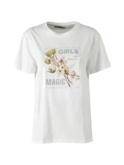 Monte Cervino T-shirt donna in cotone con stampa - giallo