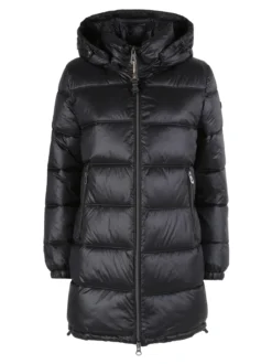 Mont Rose Giubbotto donna imbottito con cappuccio e zip - nero