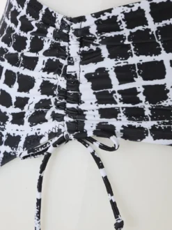 Moorea Beach Bikini donna sfoderato senza ferretto e slip con coulisse laterali - nero