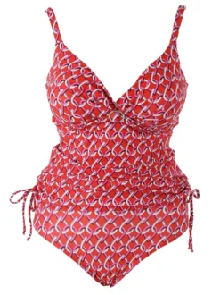 Moorea Beach Tankini donna con coppe imbottite senza ferretto e slip - rosso