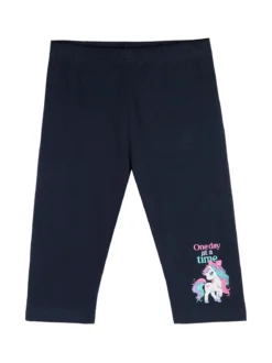 Mouset Completo da bambina con t-shirt unicorno e leggings a 3/4